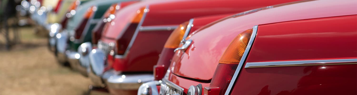 Close up of a classic car