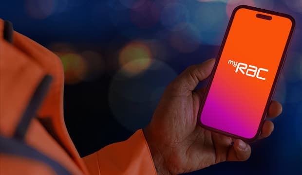 A phone with the myRAC app