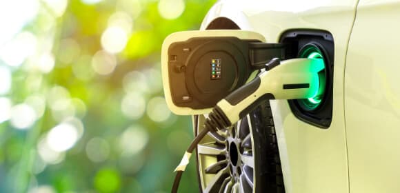 EV plugged in to charge