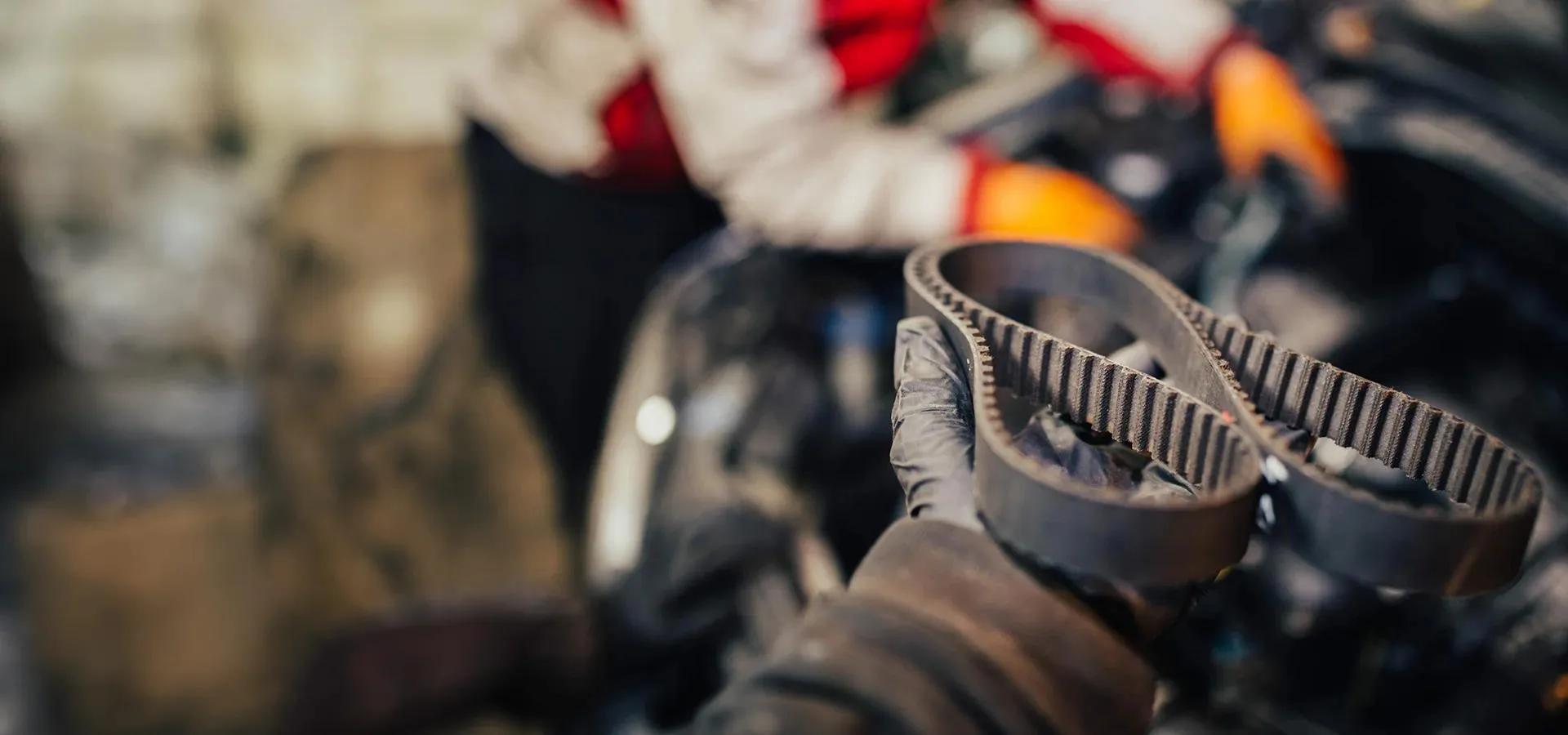 A close-up of a cambelt