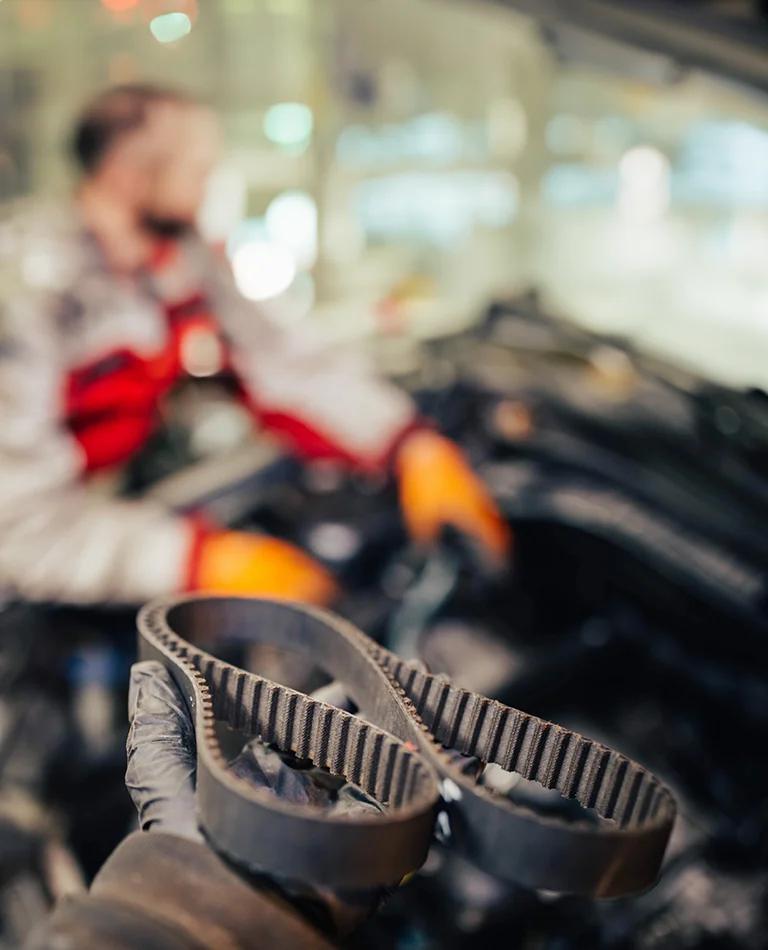 A close up of a car vehicle cambelt