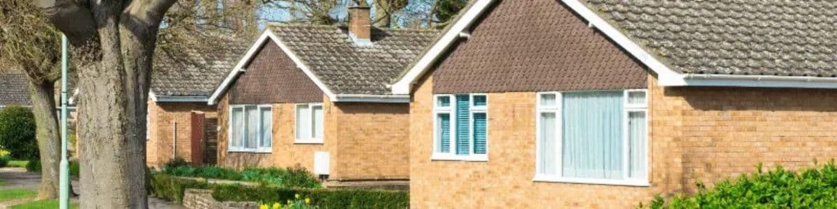 sunny photo of some British bungalows