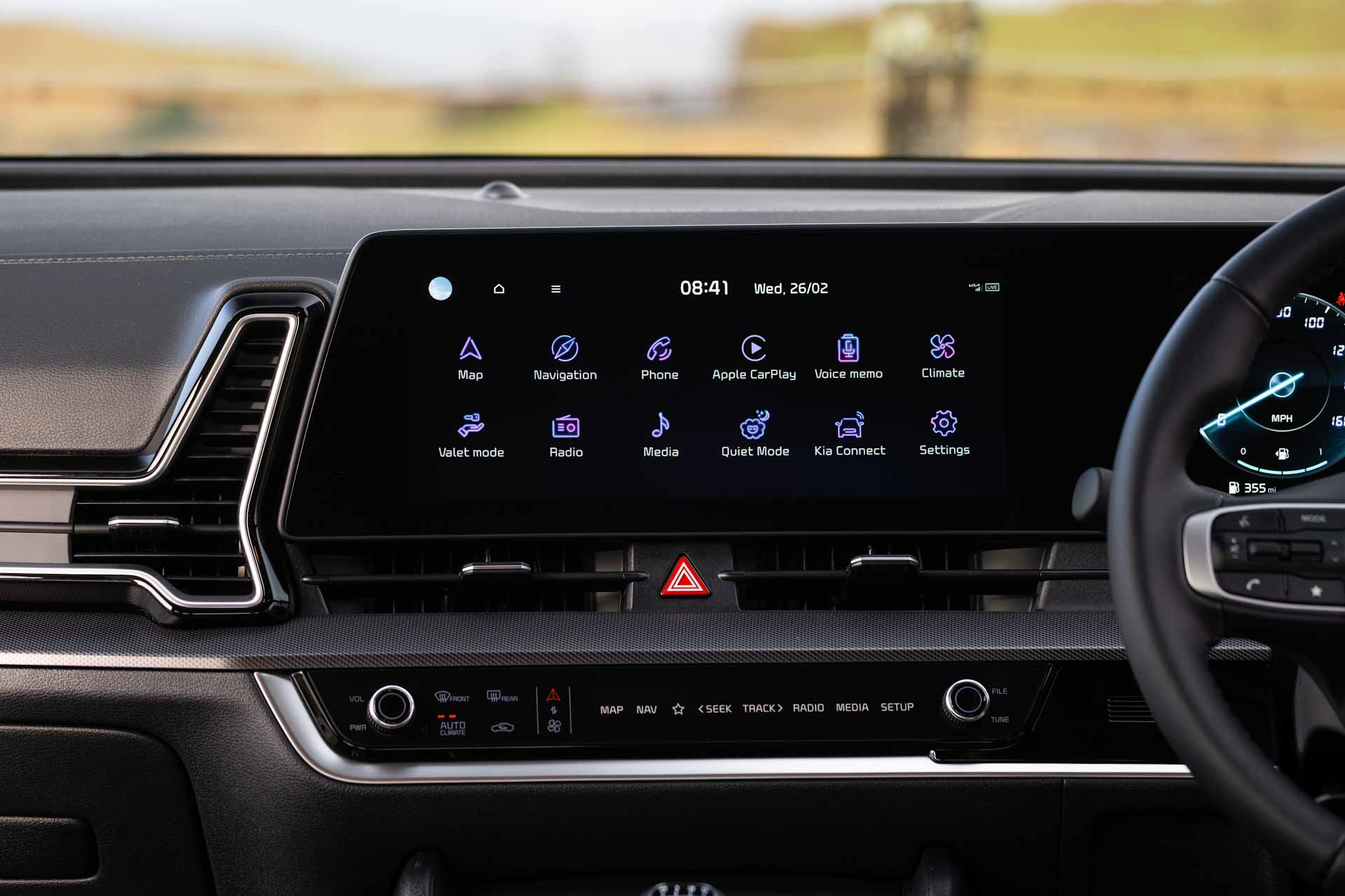 Kia Sportage infotainment screen