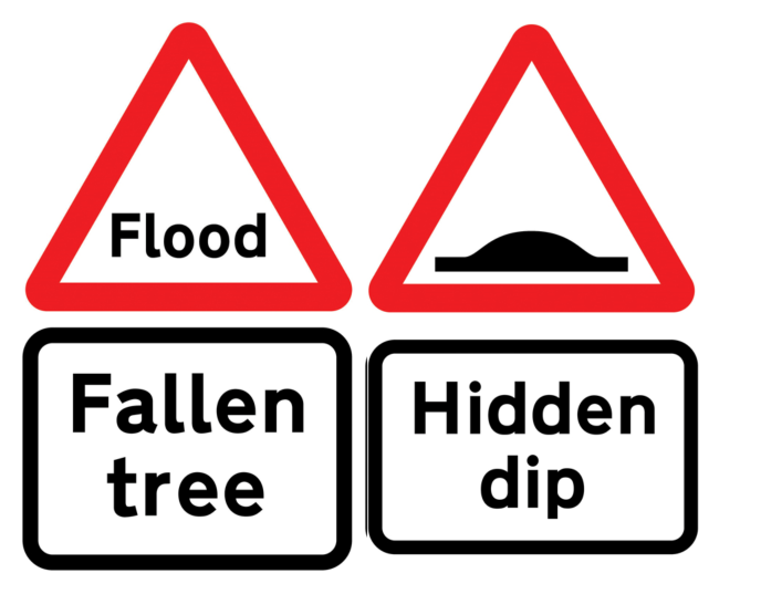 obstructions road signs