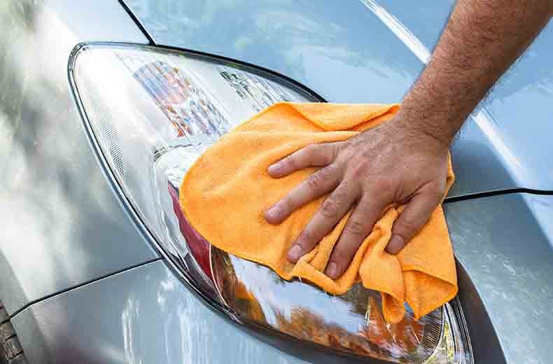 cleaning headlights