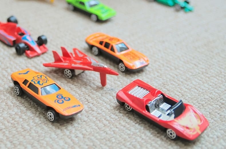 toy cars and plane