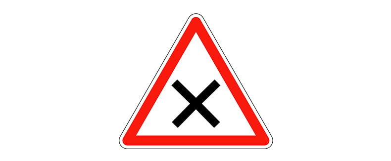 Restrictive, Prohibitive Sign For Something. Red Cross, Red X