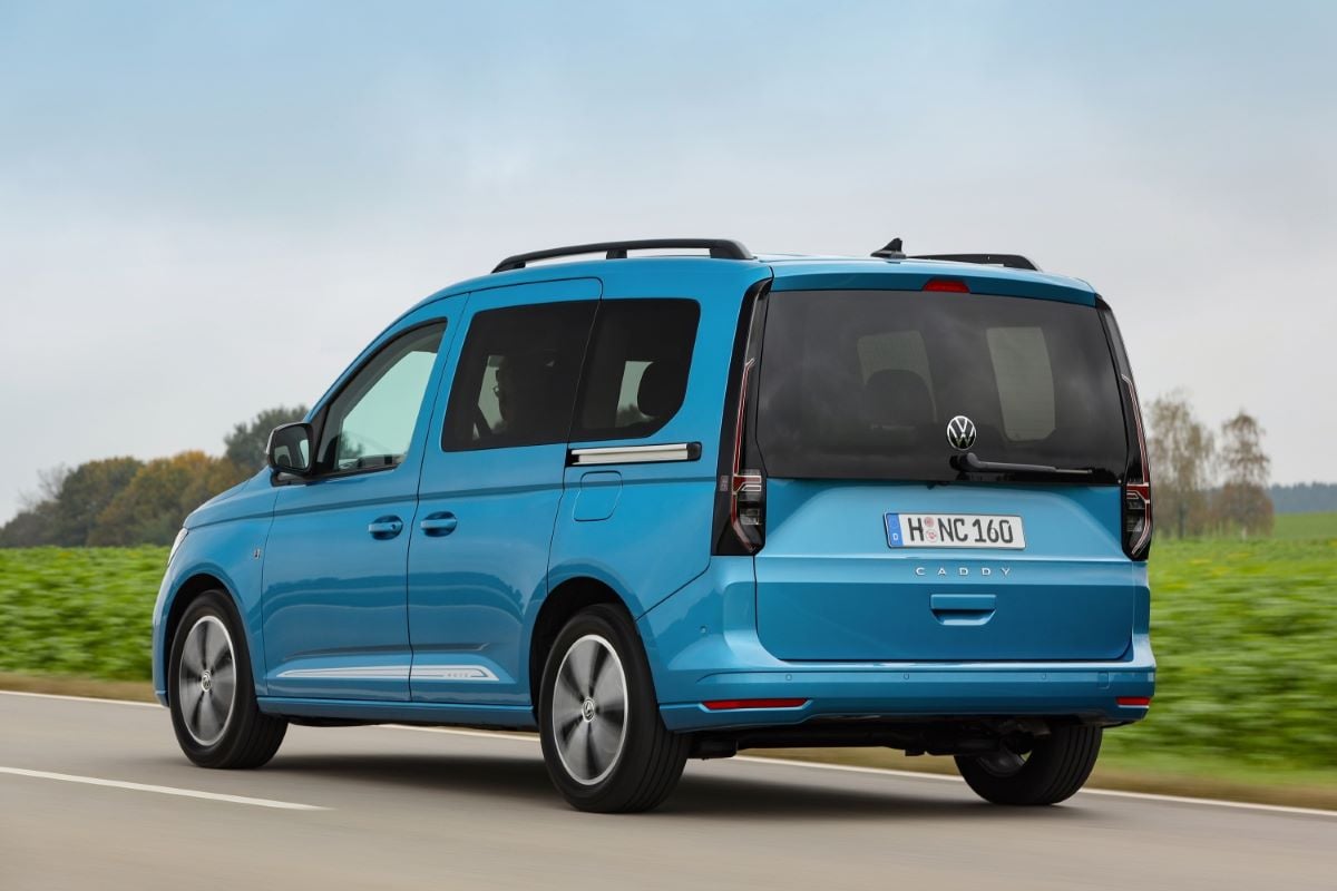 VW Caddy driving rear