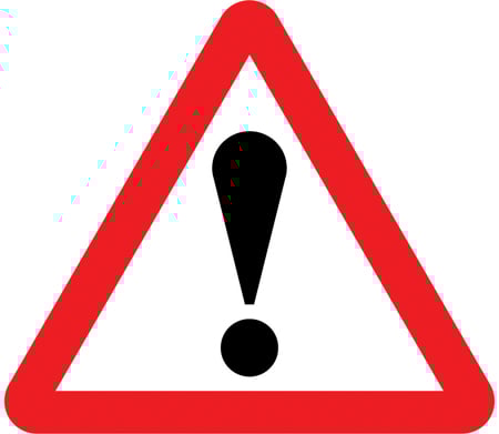 danger ahead road sign
