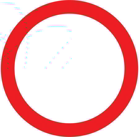 red circle road sign