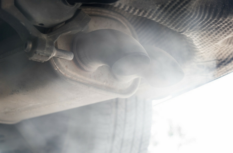 diesel fumes rear of vehicle