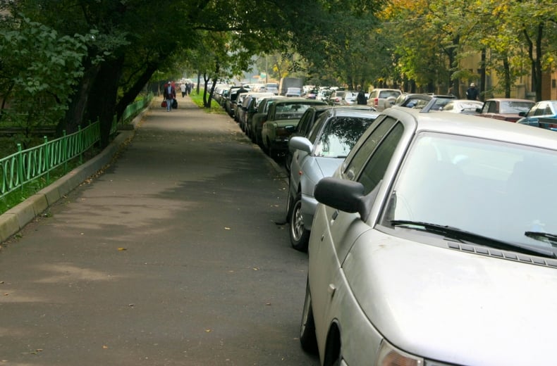 Parking on the pavement